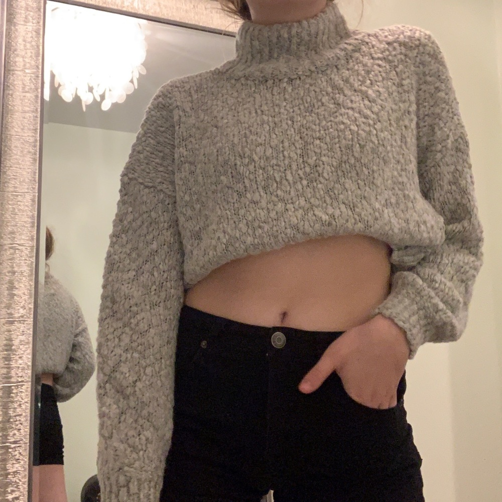 Turtle Neck Grey Sweater